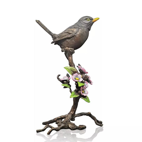Blackbird With Blossom Limited Edition Bronze From The Richard Cooper Studio