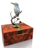 Kingfisher On Meadow Marsh Limited Edition Sculpture By Keith Sherwin From The Richard Cooper Studio