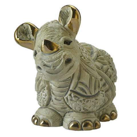 Baby White Rhino Figurine From De Rosa