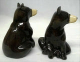 Quail Ceramics Black Bear Salt And Pepper Pots