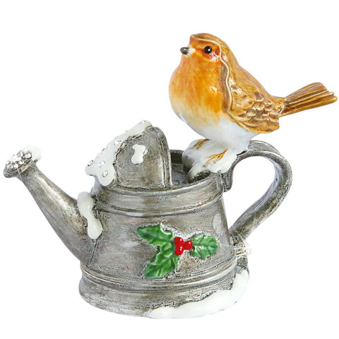 Robin On Watering CanTrinket Box From The Arora Design Craycombe Collection