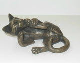Cat On It's Back From Oriele Bronze