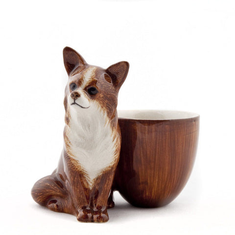Egg Cup With Chihuahua. By Quail Ceramics
