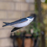 Carved Wooden House Martin in Flight By Wildlife Garden