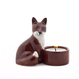 Fox T- Lite Holder From Quail Ceramics