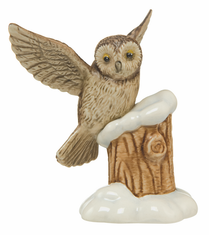 Owl In Flight From The Goebel Christmas Friends Winter World Collection