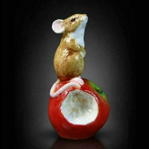 Mouse On Apple Bone China Figure From The Richard Cooper Studio