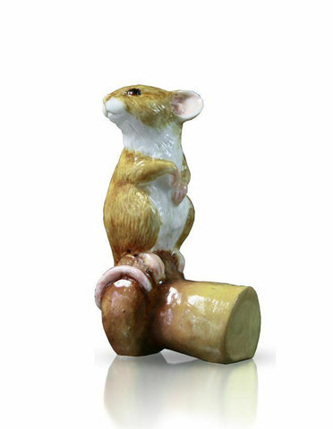 Bone China Mouse On Champagne Cork By Richard Cooper Studio