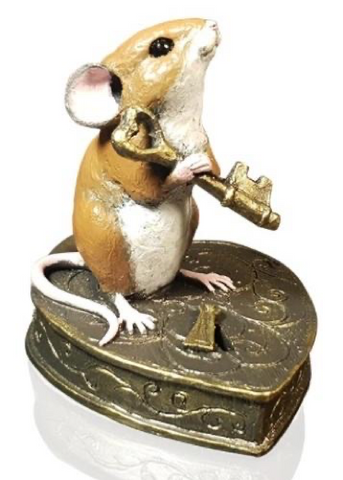 Mouse On Heart Shaped Lock From The Richard Cooper Studio