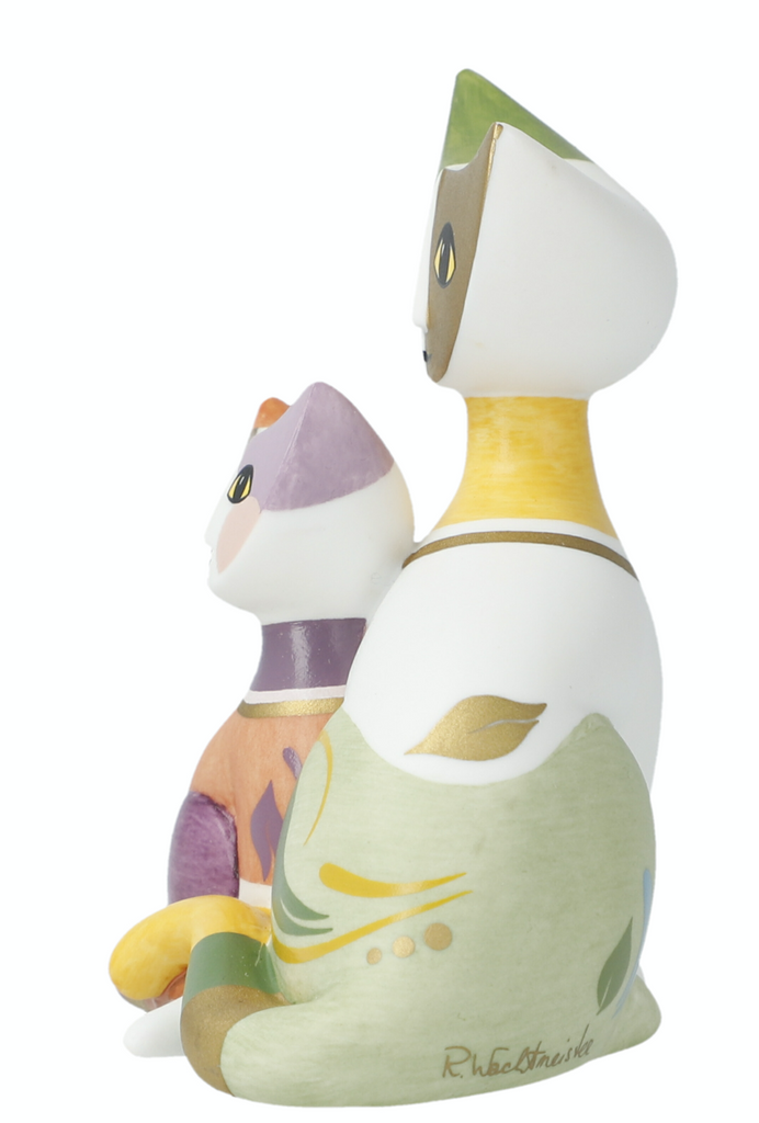 Figurine Mini Chats Mio E Bea De Rosina Wachtmeister - Porcelaine Goebel, Fabriquée à La Main - Idée Cadeau