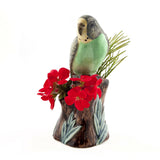 Quail Ceramics Bud Vase Budgerigar - Green