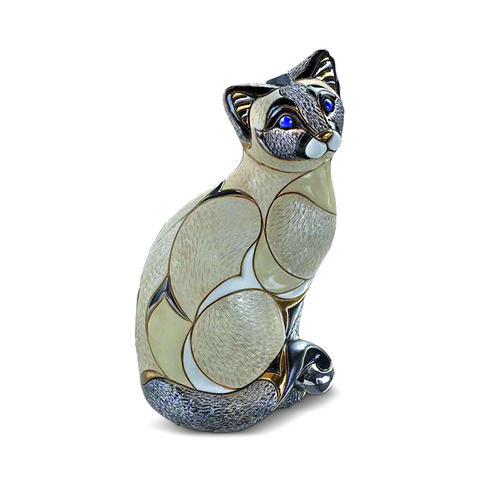 De Rosa: Rinconada Figurine : 7 inch Siamese Cat Sitting