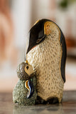 De Rosa Penguin With Baby Chick Figurine