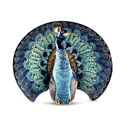 De Rosa Blue Peacock Figurine