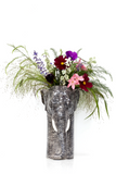 Quail Ceramic Elephant Flower Vase