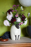 Quail Ceramic Flower Vase Black Faced Sheep