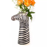 Quail Ceramic Flower Vase Zebra