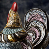 Rooster Figurine By De Rosa