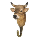 Hand Carved Wooden Alpine Cow With Hook By Wildlife Garden