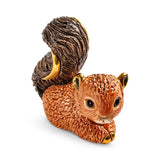 Baby Red Squirrel Figurine By De Rosa