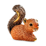 Baby Red Squirrel Figurine By De Rosa
