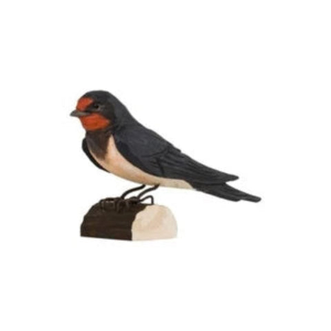 Carved Wooden Figure of a Barn Swallow by Wildlife Garden