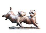Pair Of Westie Puppies Bronze Sculpture Limited Edition Of 250 From Richard Cooper Bronze