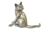 Cat Turned By Oriele Bronze