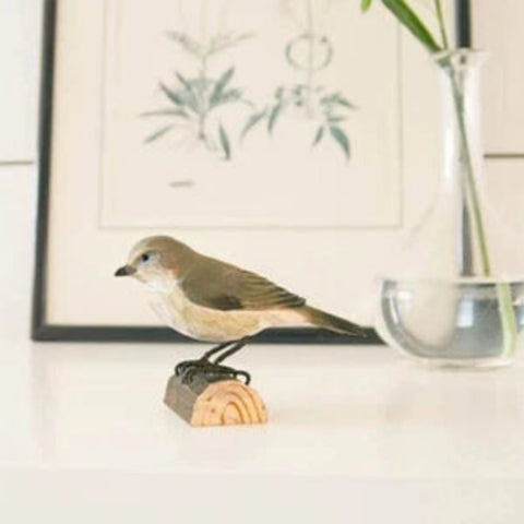 Carved Wooden Figure of a Chiffchaff From Wildlife Garden