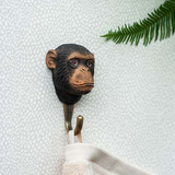 Wildlife Garden Hand Carved Chimpanzee Hook