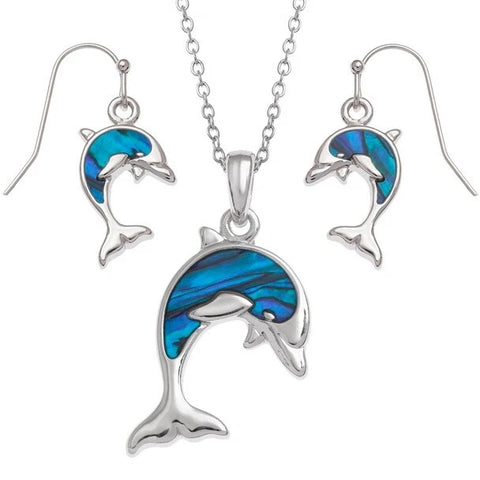 Dolphin Necklace And Earrings By Tide Fashion Jewellery