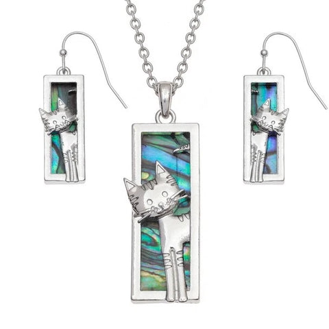 Doorway Cats Necklace And Earrings By Tide Fashion Jewellery