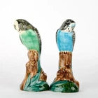 Quail Ceramics Green And Blue Budgerigar Salt And Pepper Pots
