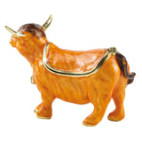 Highland Cow Trinket Box With Necklace From The Arora Design Hidden Secrets Collection