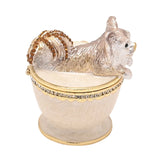 Cappuccino Puppy Trinket Box From Juliana Treasured Trinkets