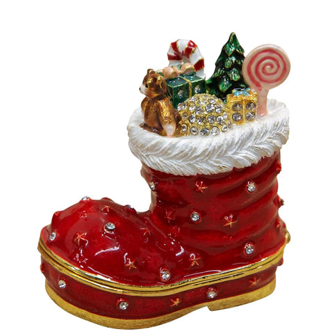Santa’s Boot With Presents Trinket Box From Juliana Treasured Trinkets