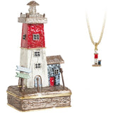 Lighthouse Trinket Box With Necklace From The Arora Design Hidden Secrets Collection