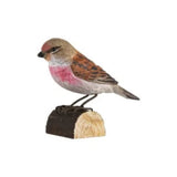 Carved Wooden Figure Of A Common Linnet By Wildlife Garden