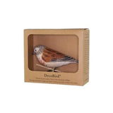 Carved Wooden Figure Of A Common Linnet By Wildlife Garden