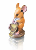 Mouse Penny For Your Thoughts Cold Cast Bronze From Richard Cooper Studio 269BR