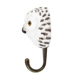 Hand Carved Wooden Snowy Owl With Hook By Wildlife Garden