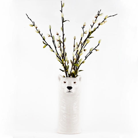 Polar Bear Flower Vase By Quail Ceramics