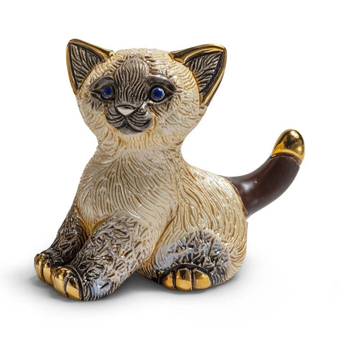 Siamese Kitten Figurine By De Rosa