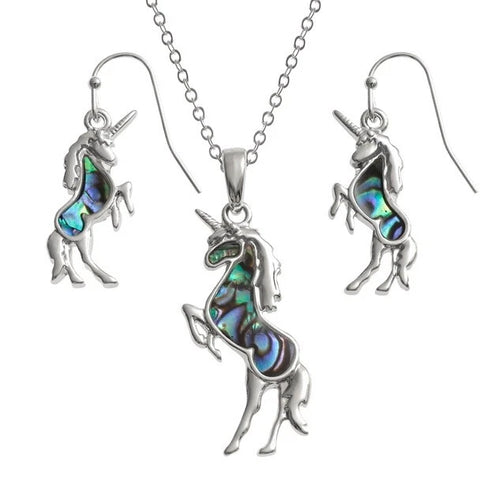 Unicorn Necklace And Earrings By Tide Fashion Jewellery