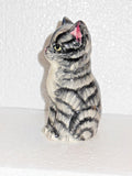 Babbacombe Pottery Figurine Fluffy Kitten Grey Tabby