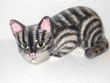 Babbacombe Pottery Grey Cat Crouching