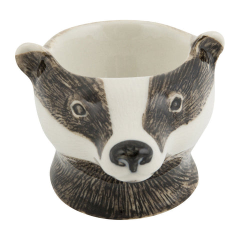 Quail Ceramics: Face Egg Cup: Badger