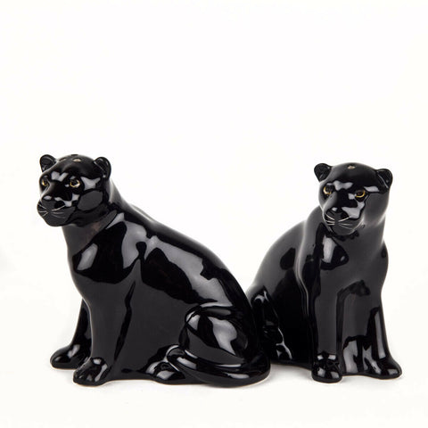 Quail Ceramics: Salt & Pepper Pots: Black Panthers
