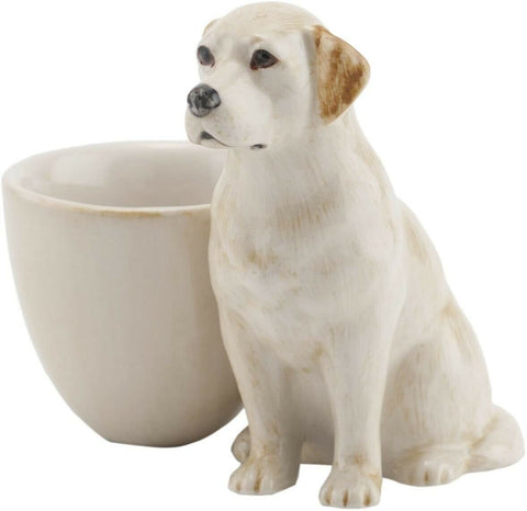 Quail Ceramics: Egg Cup With Golden Labrador