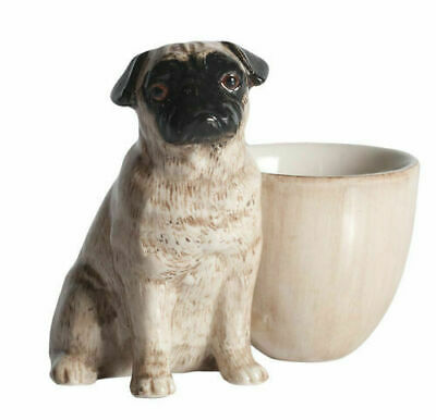 Quail Ceramics: Egg Cup With Pug - Fawn